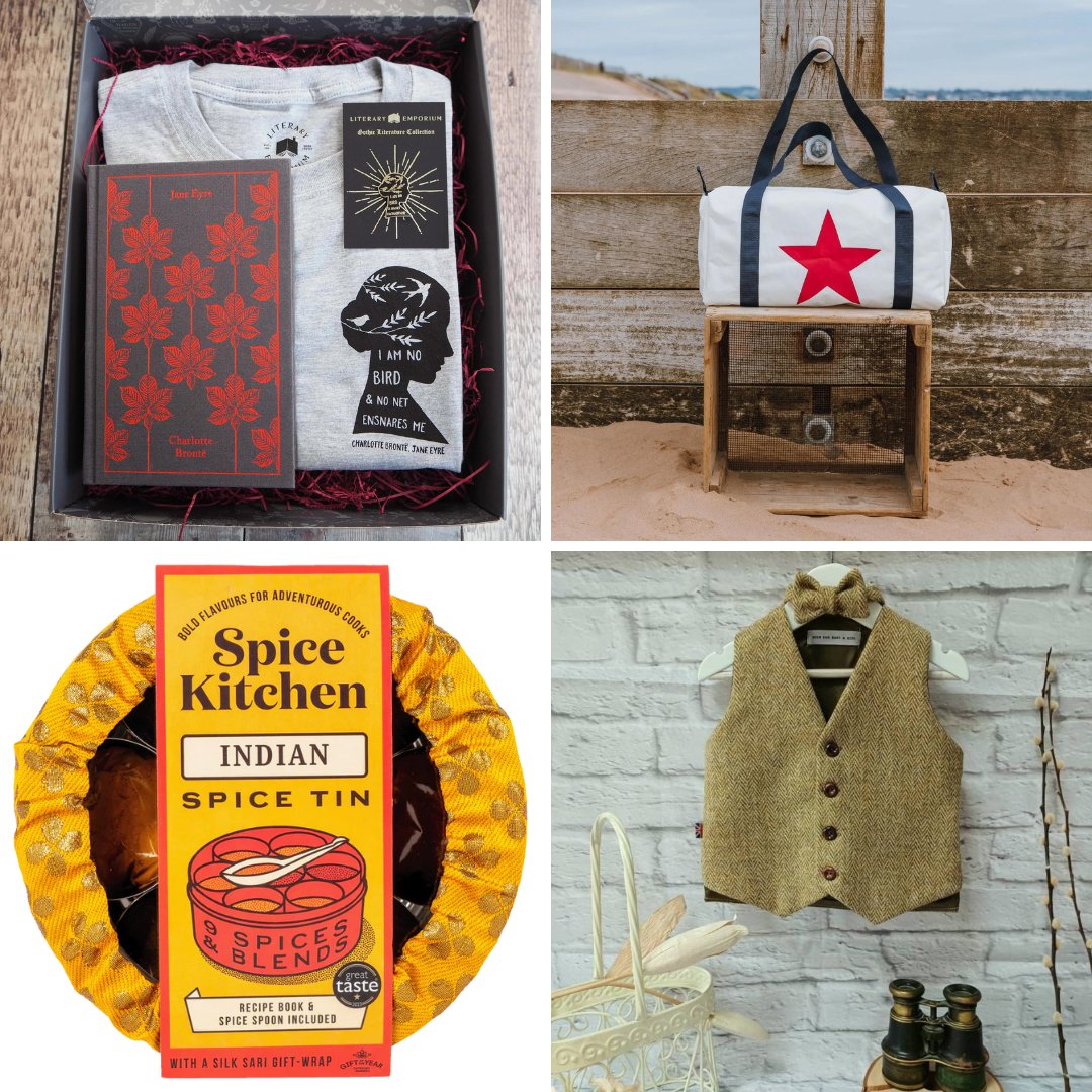 Merryn (@___merryn___) on Twitter photo Featured in the Merryn #Christmas gift guide: (clockwise from top left)
1. Literary Emporium <a href="/LitEmporium/">Literary Emporium</a>
2. Sails and Canvas <a href="/SailsCanvas/">Sails and Canvas</a>
3. Bush Boo Baby & Kids <a href="/bushboobabykids/">Bush Boo Baby & Kids</a>
4. Spice Kitchen <a href="/SpiceKitchenUK/">Spice Kitchen™</a> Featured in the Merryn #Christmas gift guide: (clockwise from top left)
1. Literary Emporium <a href="/LitEmporium/">Literary Emporium</a>
2. Sails and Canvas <a href="/SailsCanvas/">Sails and Canvas</a>
3. Bush Boo Baby & Kids <a href="/bushboobabykids/">Bush Boo Baby & Kids</a>
4. Spice Kitchen <a href="/SpiceKitchenUK/">Spice Kitchen™</a>