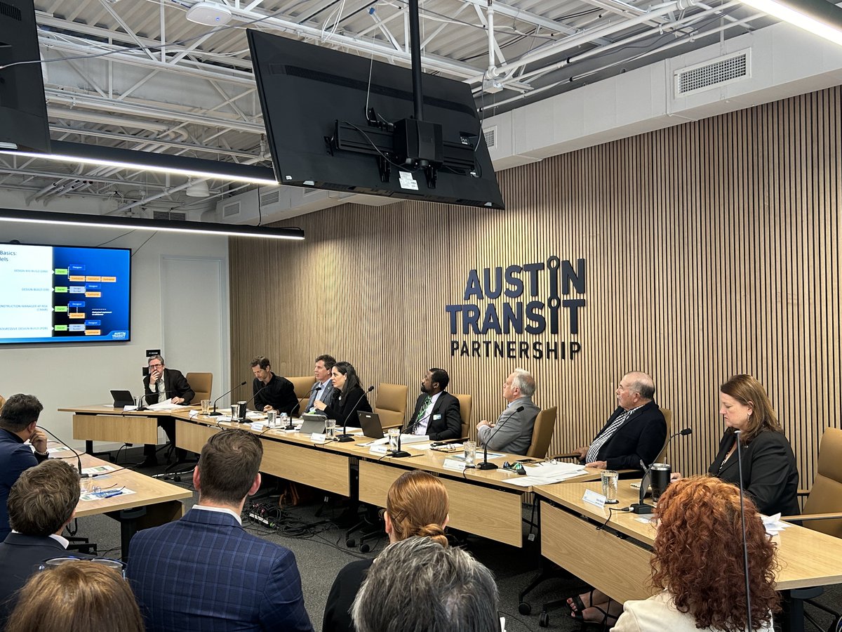 ATP Board of Directors heard a presentation on Austin Light Rail Project Delivery approach update from the expert ATP team. Check out the updated project delivery framework, vendor registration opportunities & more on ATP’s Industry Partners webpage: atptx.org/industry-partn…