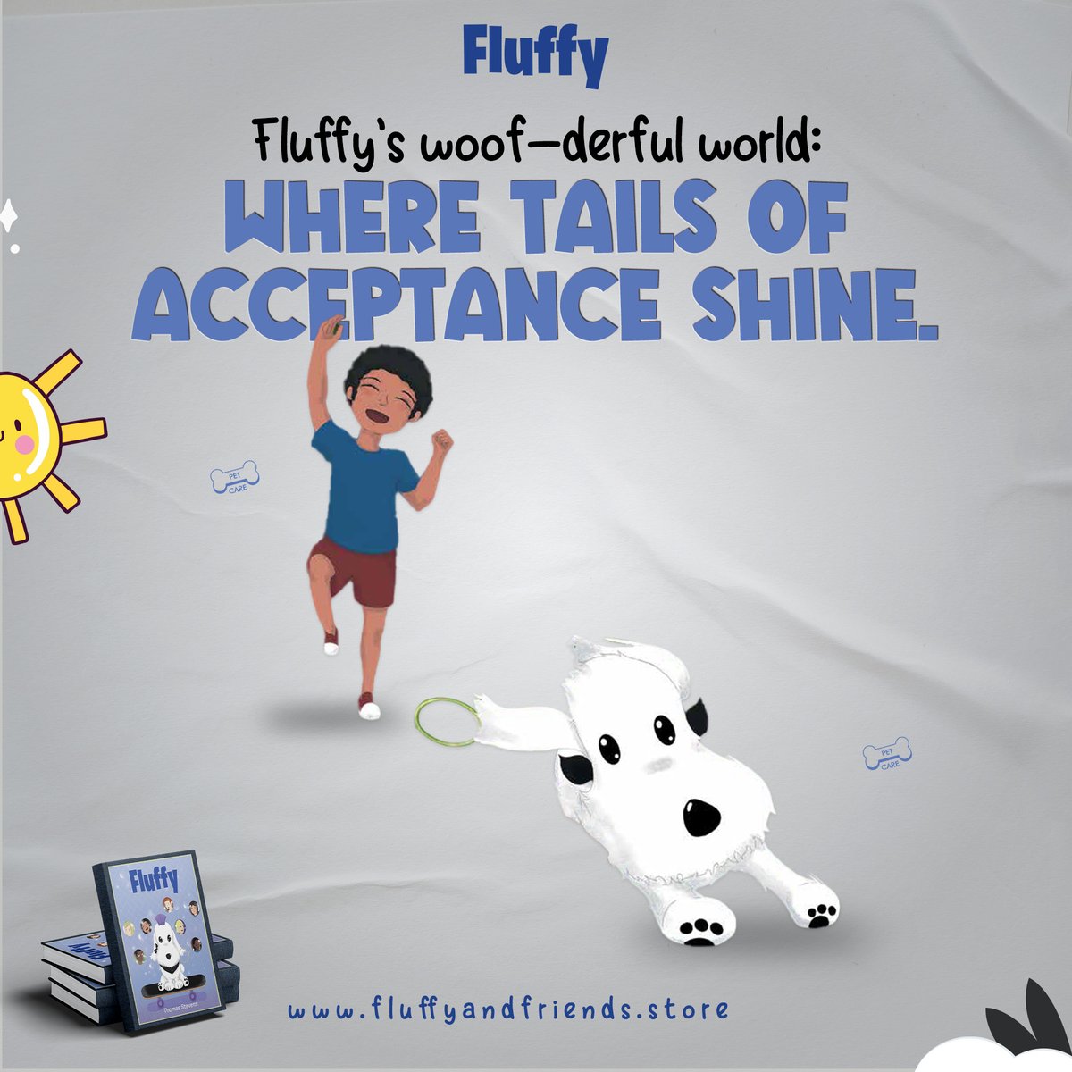 Bark up the right tree, because Fluffy's woof-derful world awaits! 
 
It's time to wag, play, and stay, so go get your ticket to Fluffy's wonderland right away!
amzn.com/1662454406/

#Fluffy #FluffyAndFriends #inclusivity #diversity #stopracism #friendship #author #goodreads