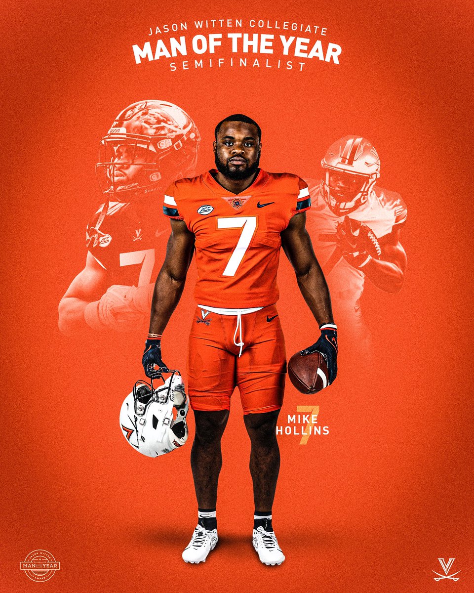 UVAFootball's tweet photo. No one more deserving @MikeHollins7 🔷🔶
1.15.41🕊 

#UVAStrong | #GoHoos⚔️ https://t.co/M4jvX8QbTw