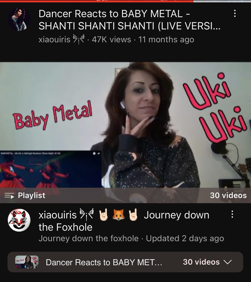 xiaouiris's tweet image. Thank you to the person who made a playlist for my Babymetal videos!! This was an exciting find!! 🤘🏽🦊