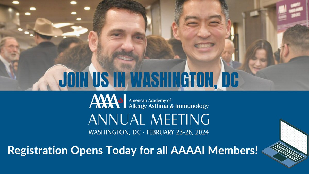 AAAAI Annual Meeting registration is open for AAAAI Fellows and members. General registration begins November 1. #AAAAI24 ow.ly/soUL50PYit1