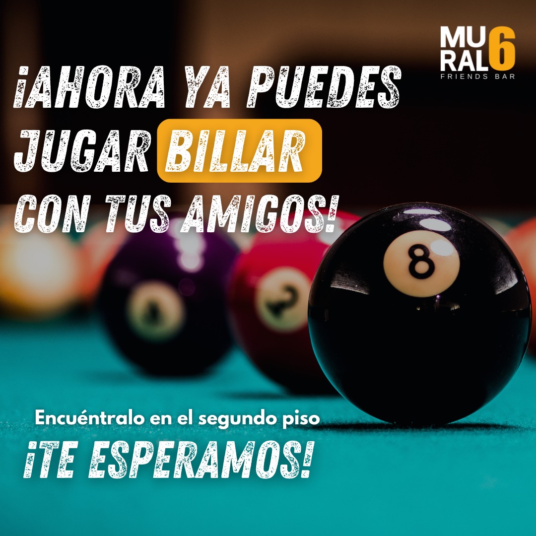 MuralSeis's tweet photo. Ahora #Billar en #Mural6 #LeonGuanajuato #Restaurant #Bar https://t.co/HTZoVEgdt3