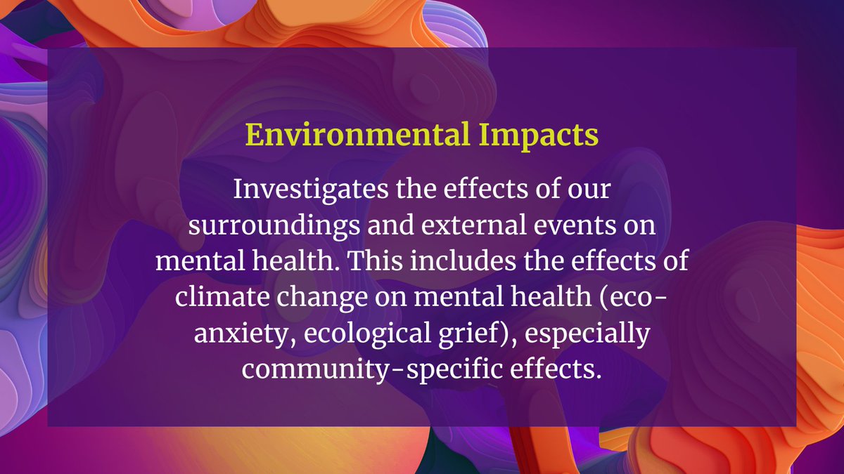 We're introducing our research sections this month. Next up: Environmental Impacts Investigates the effects of our surroundings and external events on mental health. Learn more about PLOS Mental Health: plos.io/3PJtp0s