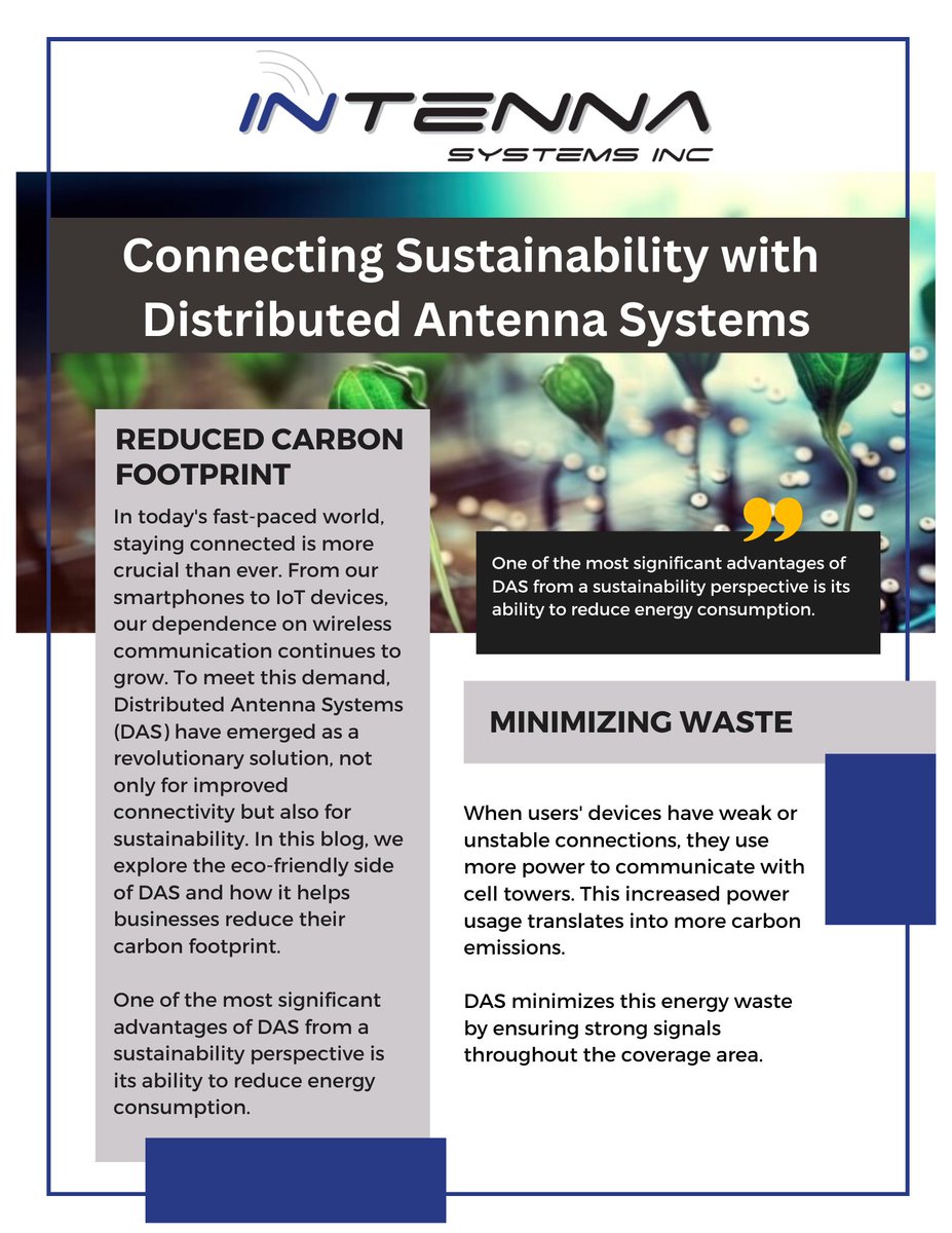 IntennaSystems's tweet image. Connecting #distributedantennasystems with sustainability. the green skinny on #DAS. #intennasystems #cellular #wireless #inbuilding   issuu.com/intennasystems…