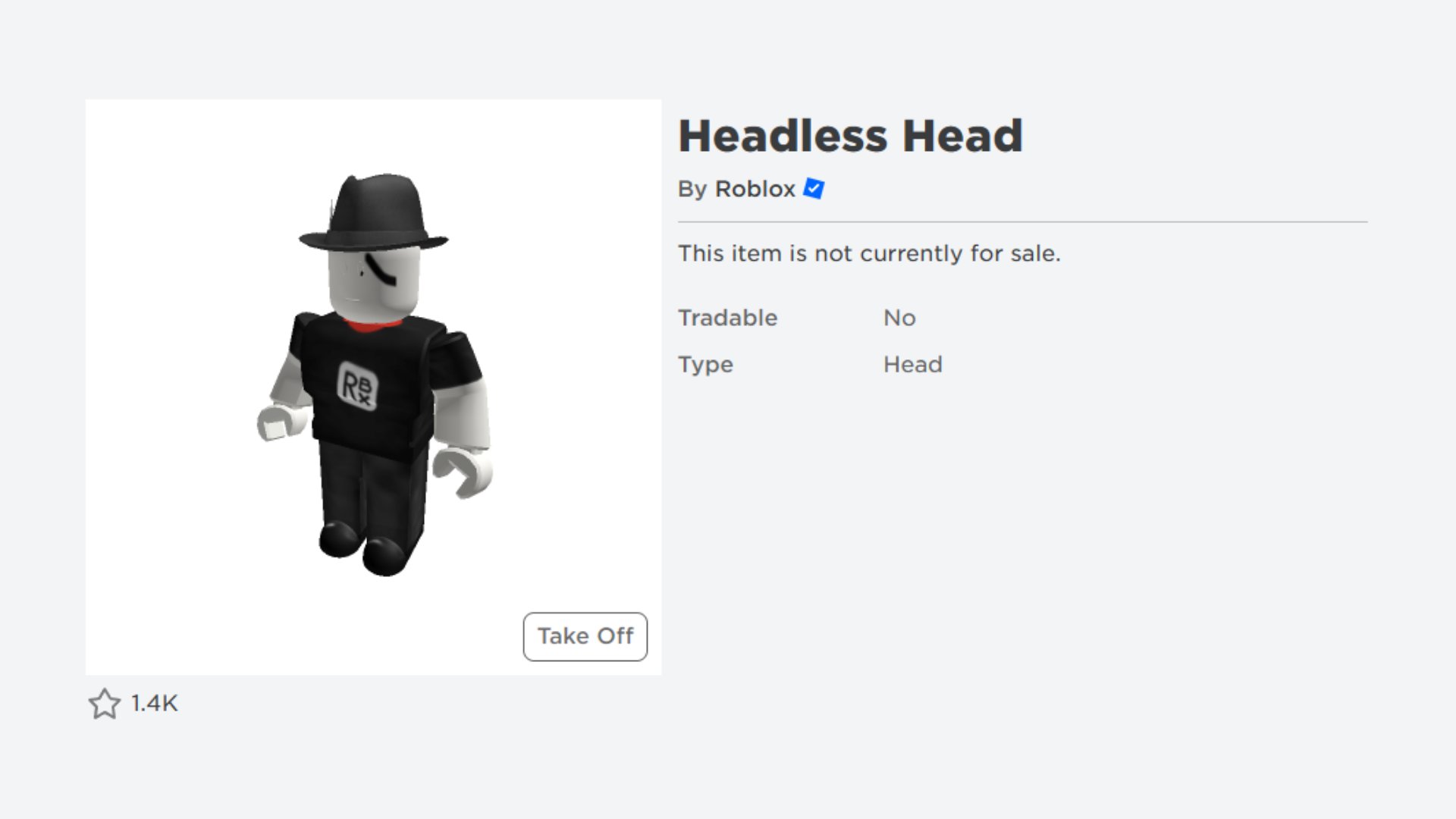 Headless Head - Roblox