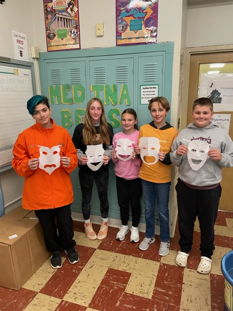 ClaggettMCS's tweet photo. Greek Drama Theatre Masks were made in the 7th Grade History Classes!! #claggettcommitment https://t.co/tpi59TK3lw