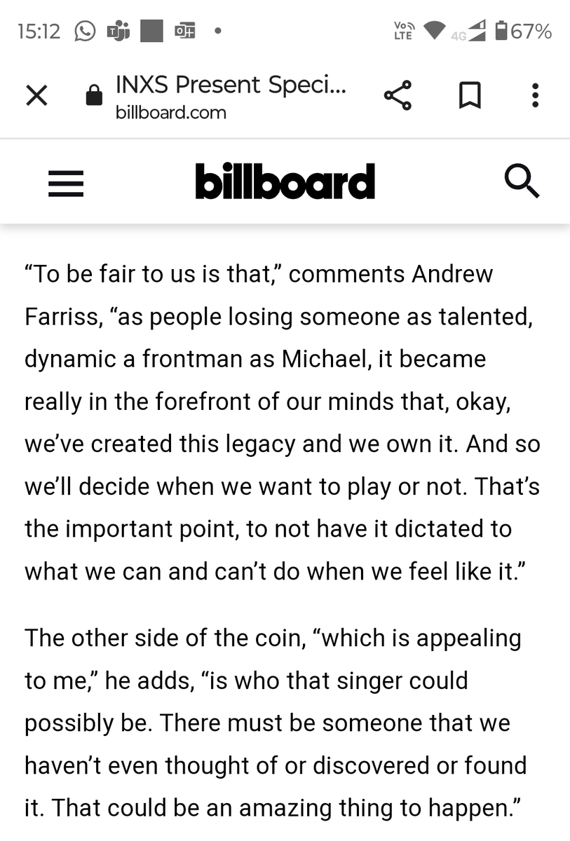 Alex8Cardoso's tweet photo. @Andrew_Farriss @INXS Andrew, I've just read the quote below from Billboard. Nobody will ever replace Michael, but I think we should meet for a try-out. I love your music and I'd love to join you guys. https://t.co/K0iK9oOZ7o