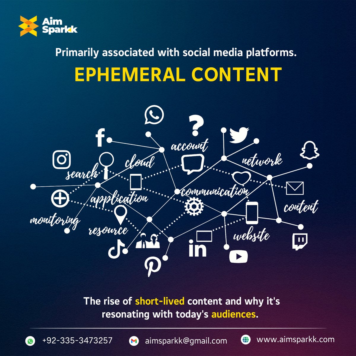 aimsparkk's tweet image. Discover the power of fleeting moments with AIM SPARKK&apos;s take on #EphemeralContent and its lasting impact. Dive deep into transient digital trends that leave a mark. 🔥🔗 aimsparkk.com #DigitalTrends #LastingImpact