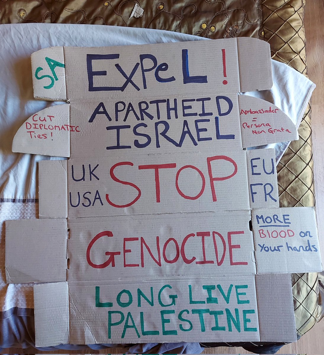 KathVRob's tweet photo. 🇵🇸🇿🇦 From the River to the Sea, #Palestine will be free 🌊✊️

⚠️ #ApartheidIsrael can't you see? You are on a killing spree 

From #Palestine to the Phillipines, stop the US 🇺🇲 war machine 🔴

#PalestineGenocide #GazaAttack #StopGenocide https://t.co/ZP0F4st8HM