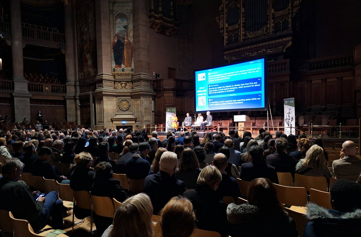 Chair of <a href="/MacaulayDvTrust/">Macaulay Development Trust</a>, Fran van Dijk has welcomed panel members <a href="/LessWasteLaura/">Laura Anderson (Young)</a>, environmental scientist <a href="/HydroScholars/">Hydro Nation Scholars Programme</a>, and Professor Ian Boyd <a href="/univofstandrews/">University of St Andrews</a> to join <a href="/jrockstrom/">Johan Rockström</a> on stage.

#TBMacLecture #ClimateChange