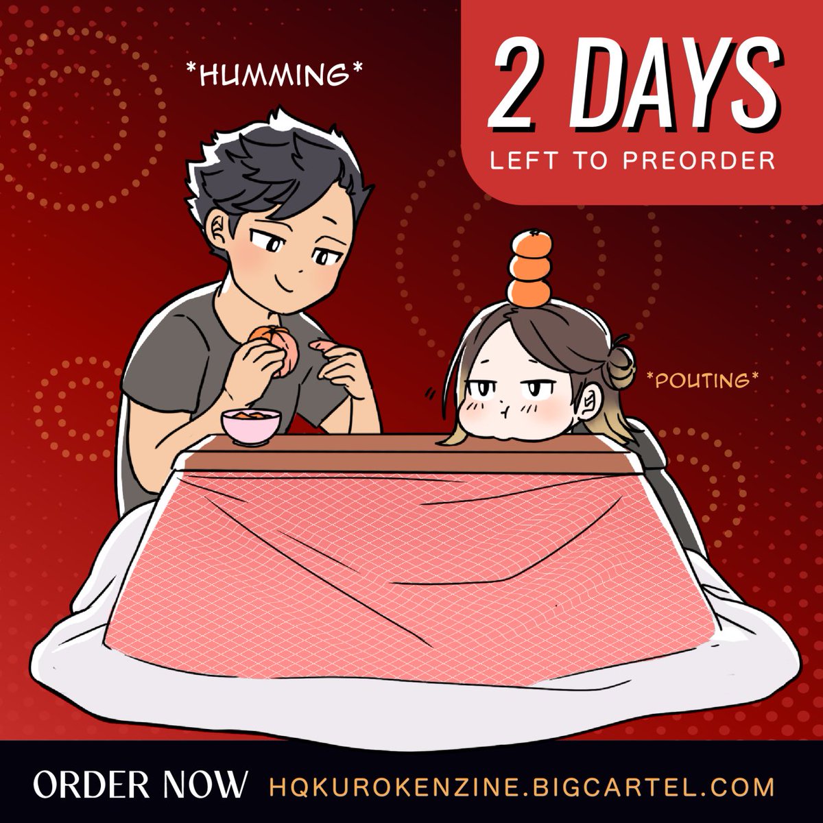 Craving some fluffy (or fiery) Kuroken meow-ments? 🔍

Look no fur-ther and order the Partners anthology today! Only two more days until preorders close! 📫

🛒: hqkurokenzine.bigcartel.com 

Shop closes on 20th Oct, 11:59pm PDT! 🐈🐈‍⬛