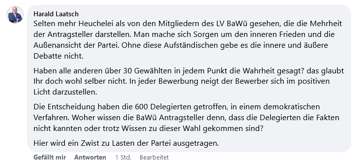 KreuzAcht's tweet photo. Warum sollten Khan-Hohloch und Bausemer trotz ihrer Lügen auf der EU-Wahlliste bleiben?
Harald Laatsch, #AfD-MdA:
Da haben noch viel mehr Kandidaten gelogen!
("Haben alle anderen über 30 Gewählten in jedem Punkt die Wahrheit gesagt? das glaubt Ihr doch wohl selber nicht.") https://t.co/ojv7OHnp2m