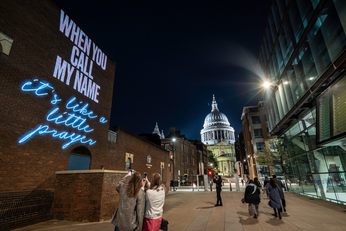 From St Paul’s Cathedral to The Shard,  @madonna’s iconic lyrics have been beamed across #London to celebrate the opening of The Celebration Tour 🥳 #madonnacelebrationtour