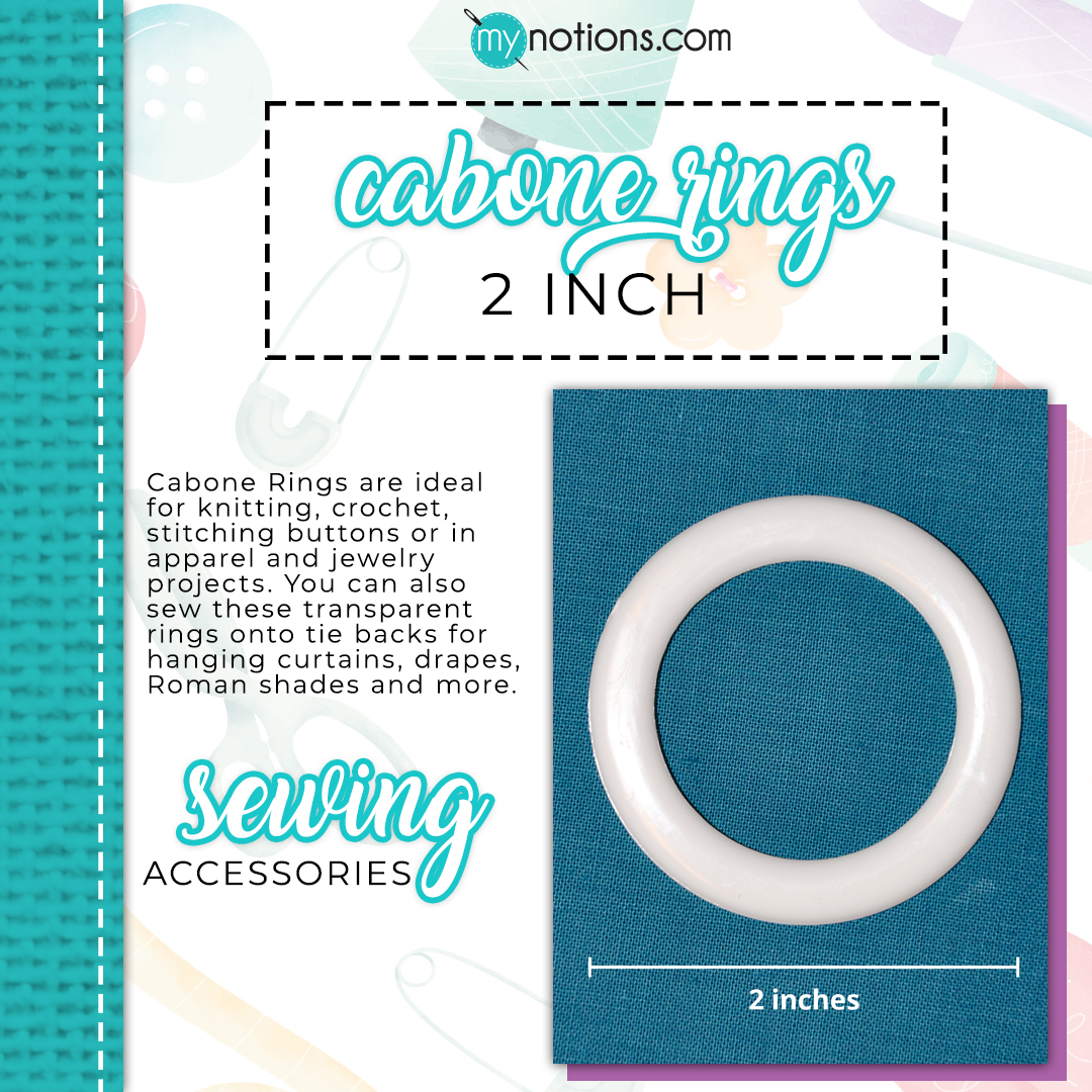 Each package includes 4 White 2″ Cabone Rings.  We also carry sizes ⅝ and ⅞. Shop mynotions.com!

#knitting #crochetproject #stitching #sewingaccessories #craftsupplies #artsupplies #projectsupplies #diysupplies #diy #crafts #cabonerings #tools #shopnow #craftstore