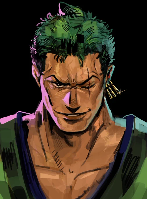 zoro experimenting with my artstyle E 