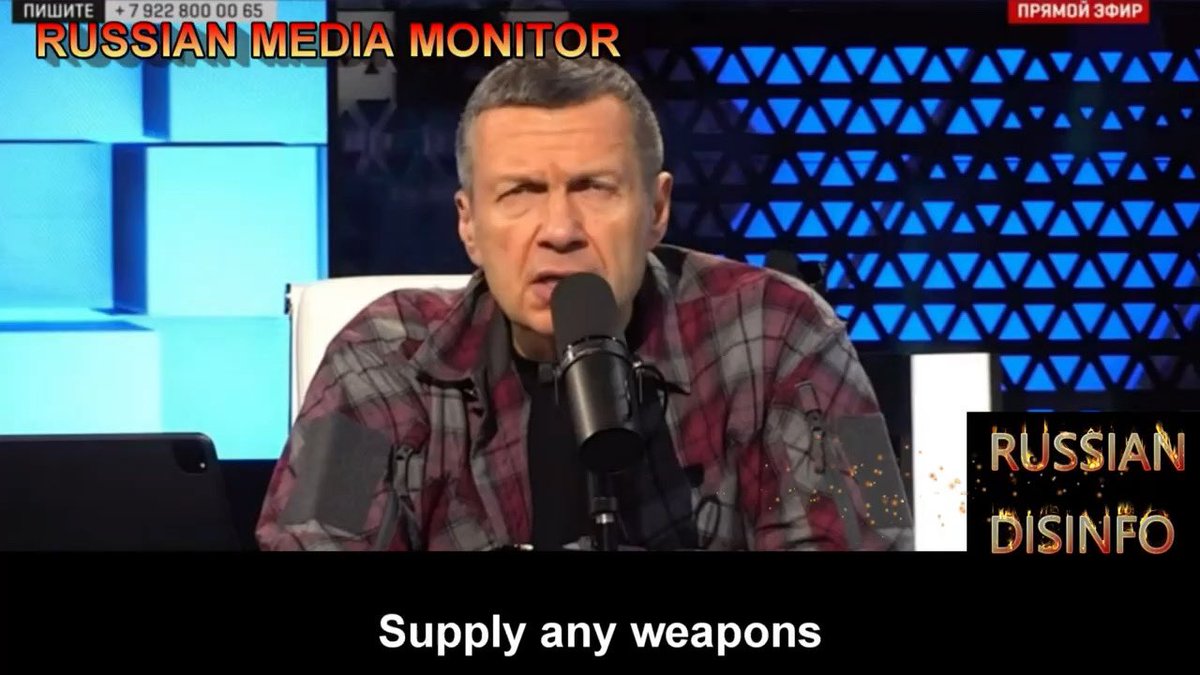 Prune602's tweet photo. @JuliaDavisNews “We should deliver everything America’s enemies need! To all of them! Any weapons that they need!…Supply any weapons North Korea, Syria, or anyone else needs.”

~ Vladimir Solovyov

…but isn’t North Korea supplying Russia?  

Note: They advocated this before ATACMS ¯\_(ツ)_/¯ https://t.co/aroyRUntC9