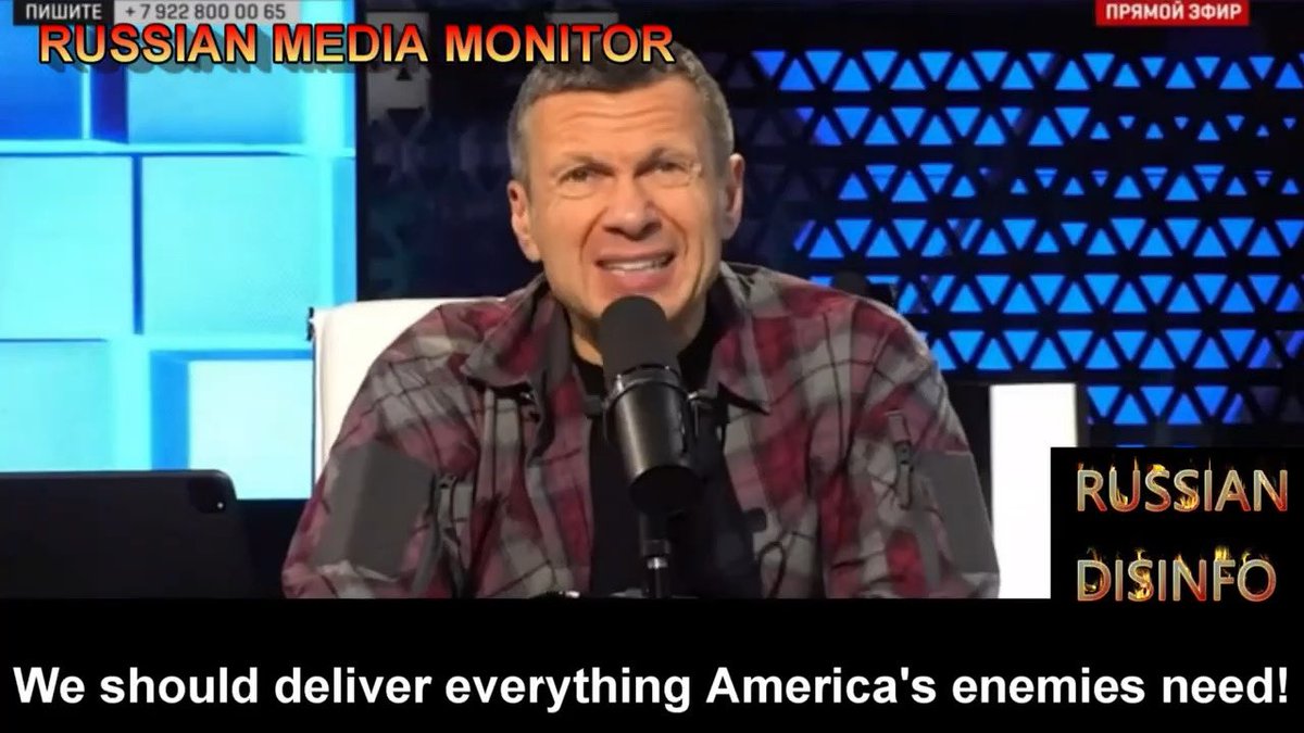 Prune602's tweet photo. @JuliaDavisNews “We should deliver everything America’s enemies need! To all of them! Any weapons that they need!…Supply any weapons North Korea, Syria, or anyone else needs.”

~ Vladimir Solovyov

…but isn’t North Korea supplying Russia?  

Note: They advocated this before ATACMS ¯\_(ツ)_/¯ https://t.co/aroyRUntC9