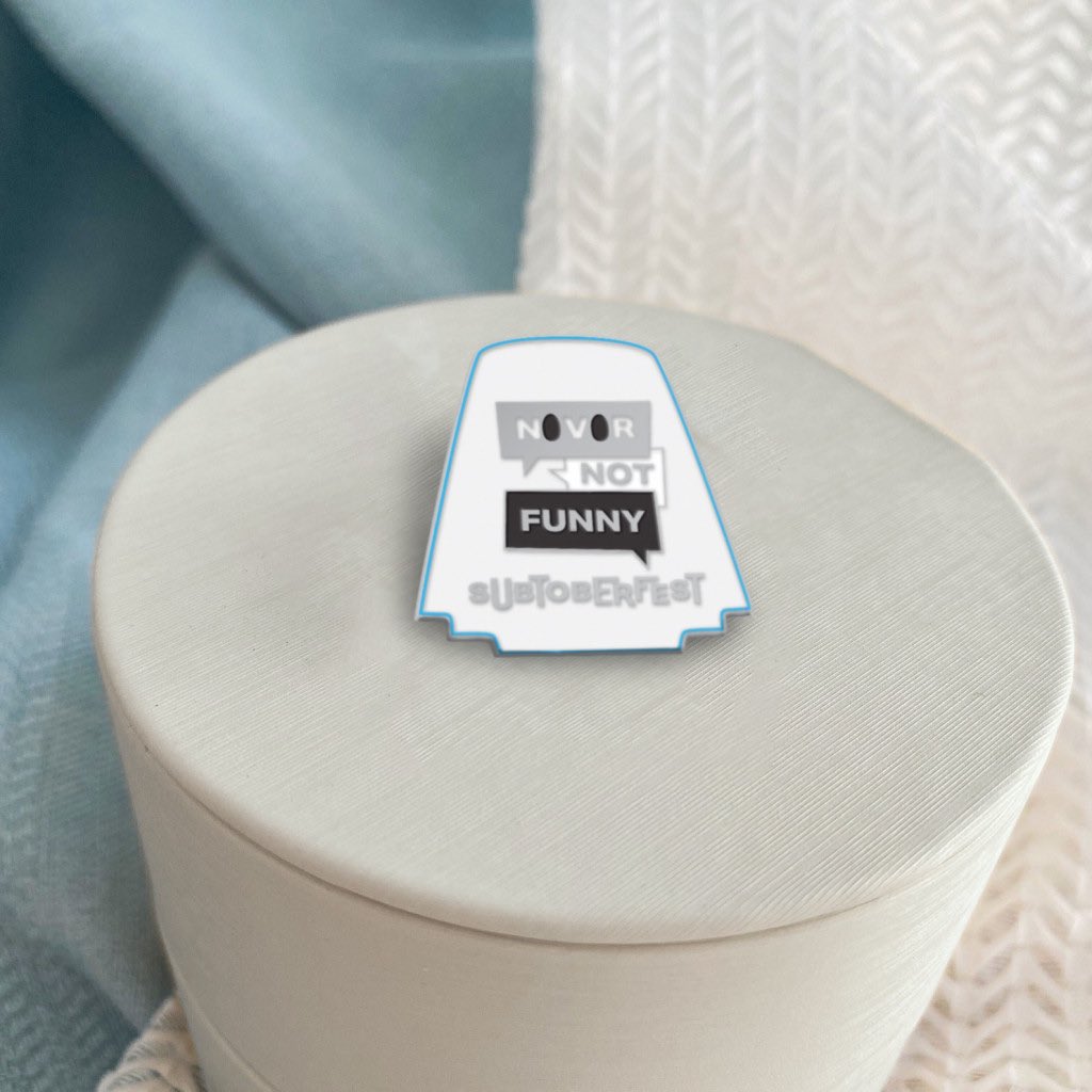 NeverNotFunny's tweet photo. We’re flying through #SubtoberFest! Time’s ticking away for your chance to get a nifty ghost pin &amp; maybe even a cool T-shirt!

Get (or gift) 9 episodes of #NNFPlatinum a month starting at just $5!! 

Join at https://t.co/F7fVBVF3YZ &amp; help us hit 666 NEW subs to Summon The Ghost! https://t.co/ztu8vjemXR