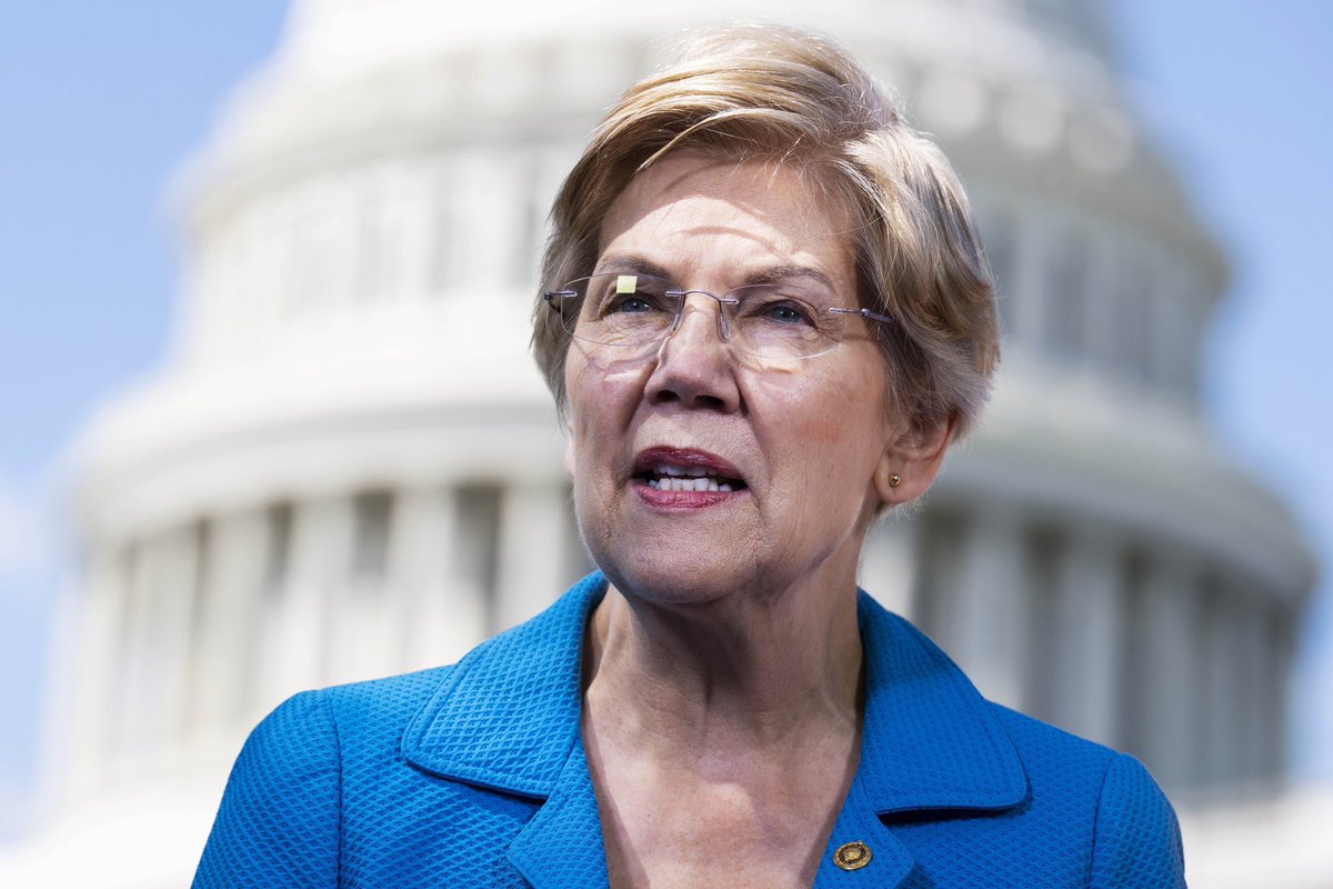 wallstwolverine's tweet photo. La senadora estadounidense, Elizabeth Warren, envía una carta a la Casa Blanca afirmando que las criptomonedas son una amenaza a la seguridad nacional alegando que se utilizan para financiar el terrorismo. https://t.co/Z044QVW0VY