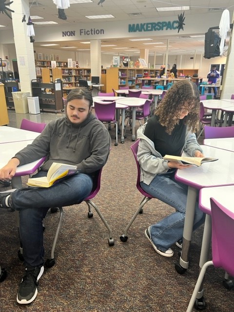 WSHSNNLib's tweet image. Students visited for book talks and book check outs as part of a genre study assignment.  @NNPSArts @NNPSWoodside @oliviacanwrite