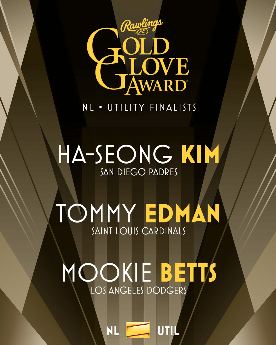 The 2023 Rawlings Gold Glove Awards Finalists - NL Utility - Ha-Seong Kim, Tommy Edman, Mookie Betts #RawlingsGoldGloveAwards