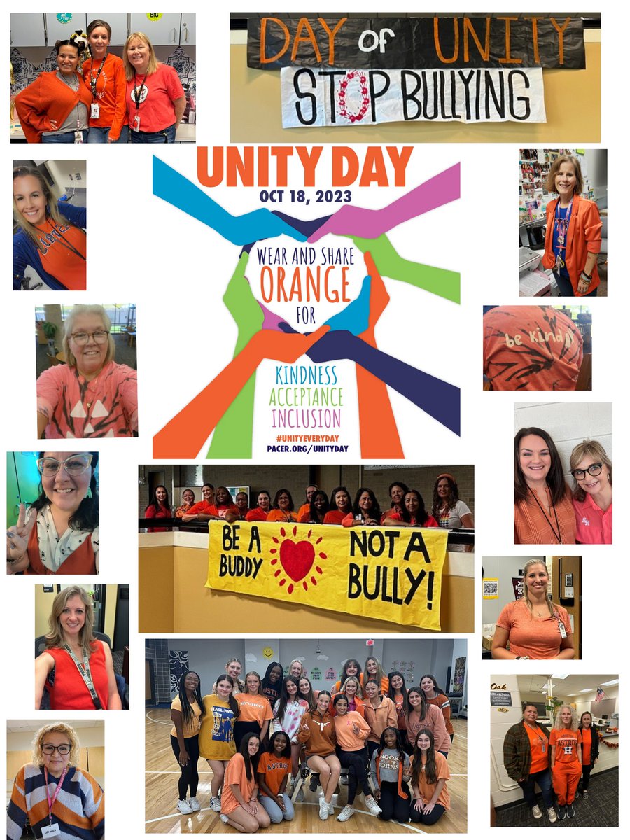 It was a successful Unity Day at Klein Oak! We loved seeing all of the orange in the hallways and a huge THANK YOU to Mrs. Ramos for coordinating this for us!  #UnityEveryDay