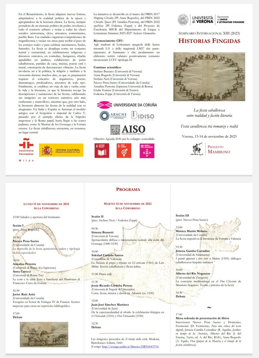 📒 Del 13 al 14 de noviembre en Verona se hablará de la fiesta y sus representaciones literarias. 👇
dlls.univr.it/?ent=iniziativ…