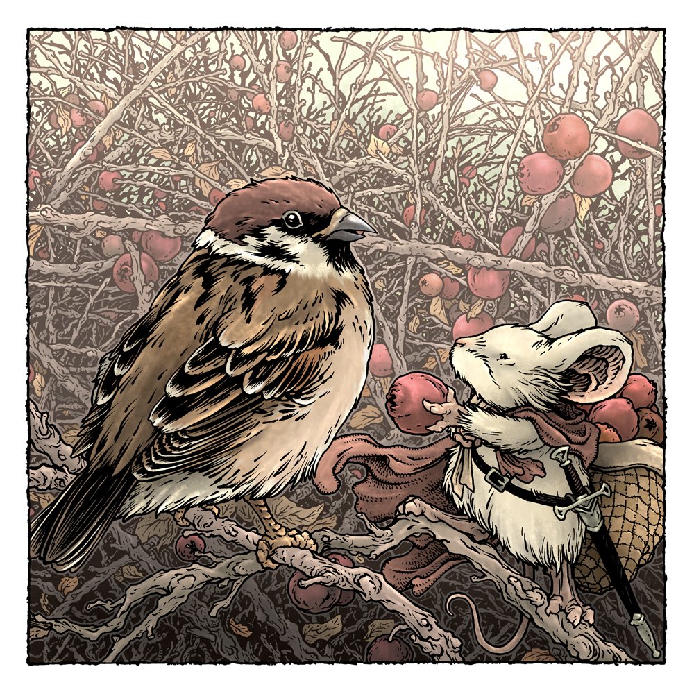 ian_dachs's tweet photo. Podzimní #MouseGuard 🐭🤎 #DavidPetersen Sparrow and Berries. https://t.co/xNYIEl8yq9