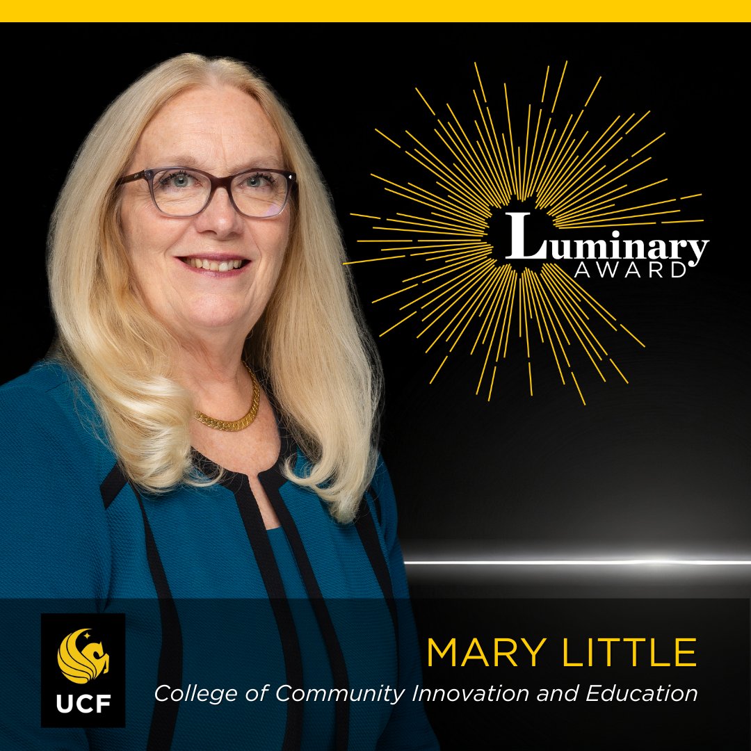 UCFCCIE's tweet photo. Congratulations to our college's three Luminary Award winners — @AndrakaBasia, @MaryELittle and @ProfessorPons! 

The @UCF Luminary Awards honor faculty members for their leadership and impact in the community.

Read More: https://t.co/BPHD0No8BN https://t.co/imBEIAiS7a