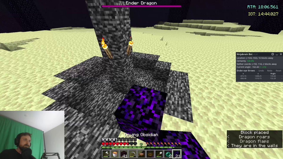 CopesenV1's tweet photo. Ender Dragon on screen! I think forsenT https://t.co/p21iFnvDAA