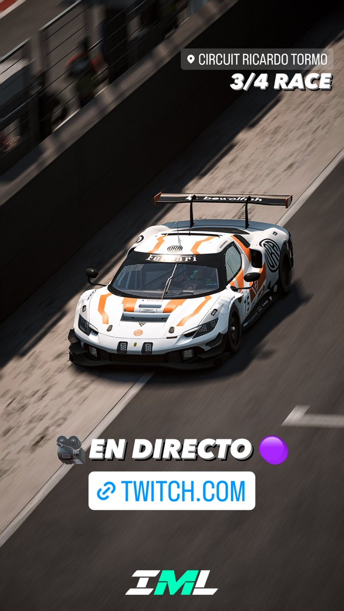 🎥EN DIRECTO🟣
Twitch.com/iberianmotores…

3s cita de la pretemporada off-season en IML.

🎙<a href="/SergioGMoreno/">Sergio García-Moreno 🎙</a> 
🎙@javiersardinas1 

#iberian #motoresport #league #pretemporada #offseason #IML #assettocorsacompetizione #kunos