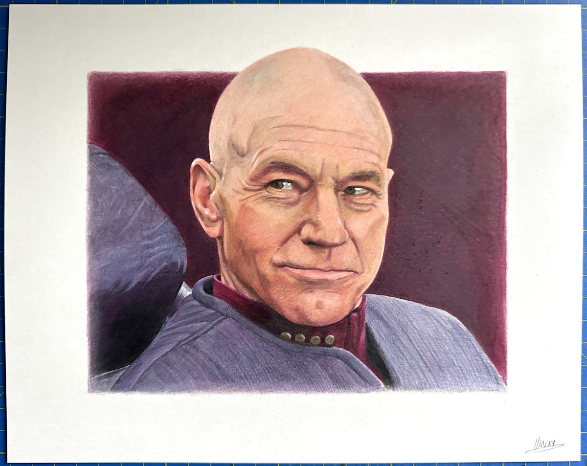 iiinky_'s tweet photo. Jean-Luc Picard ✨ #picard #startrek #patrickstewart

Materials:
Copic Sketch Markers
Faber Castell Polychromos
Strathmore 400 Series Mixed Media Vellum https://t.co/YcX5xv2rE6