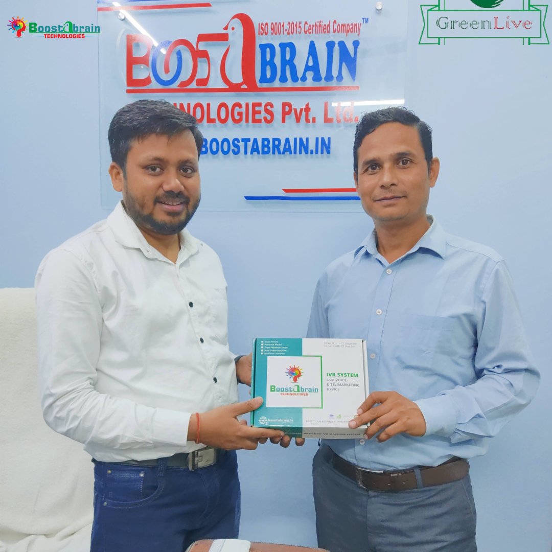 boostabrain's tweet photo. 💫 Always Green live कंपनी के मार्केटिंग हेड श्री हेमंत कुमार जी को Boostabrain Technologies कंपनी का आईवीआर मशीन प्रयोग करने पर ढेर सारी शुभकामनाएं 🎊🙏🙏🙏🙏 #ivr #alwaysgreenlive #boostabrain #hemantkumar #ivrsystem https://t.co/cw2vha5FOi