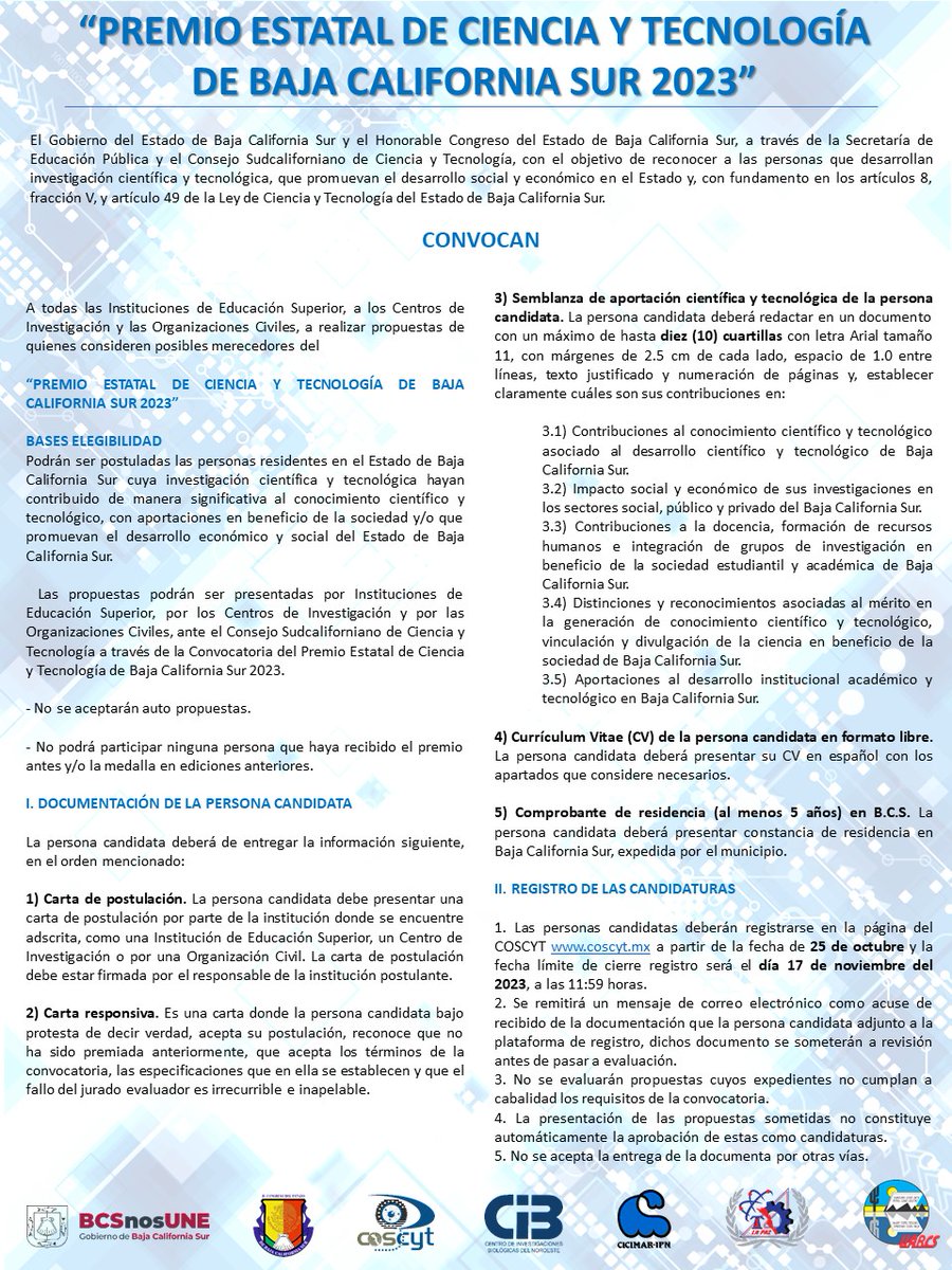 coscyt's tweet photo. 🛰🚀🔭⚗️⚙️📡🧬
PREMIO ESTATAL DE CIENCIA Y TECNOLOGÍA 2023
Link de la convocatoria en PDF.
https://t.co/sOEKzPLdYk
#coscyt #gbcs #PremioEstatalcCYT2023 https://t.co/PyIvYcnwWE