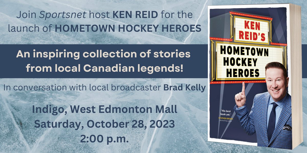 SNKenReid's tweet photo. Hey @CityofEdmonton I'm coming your way for a book signing! #Oilers #HeritageClassic @chaptersindigo https://t.co/5g4beQhOba