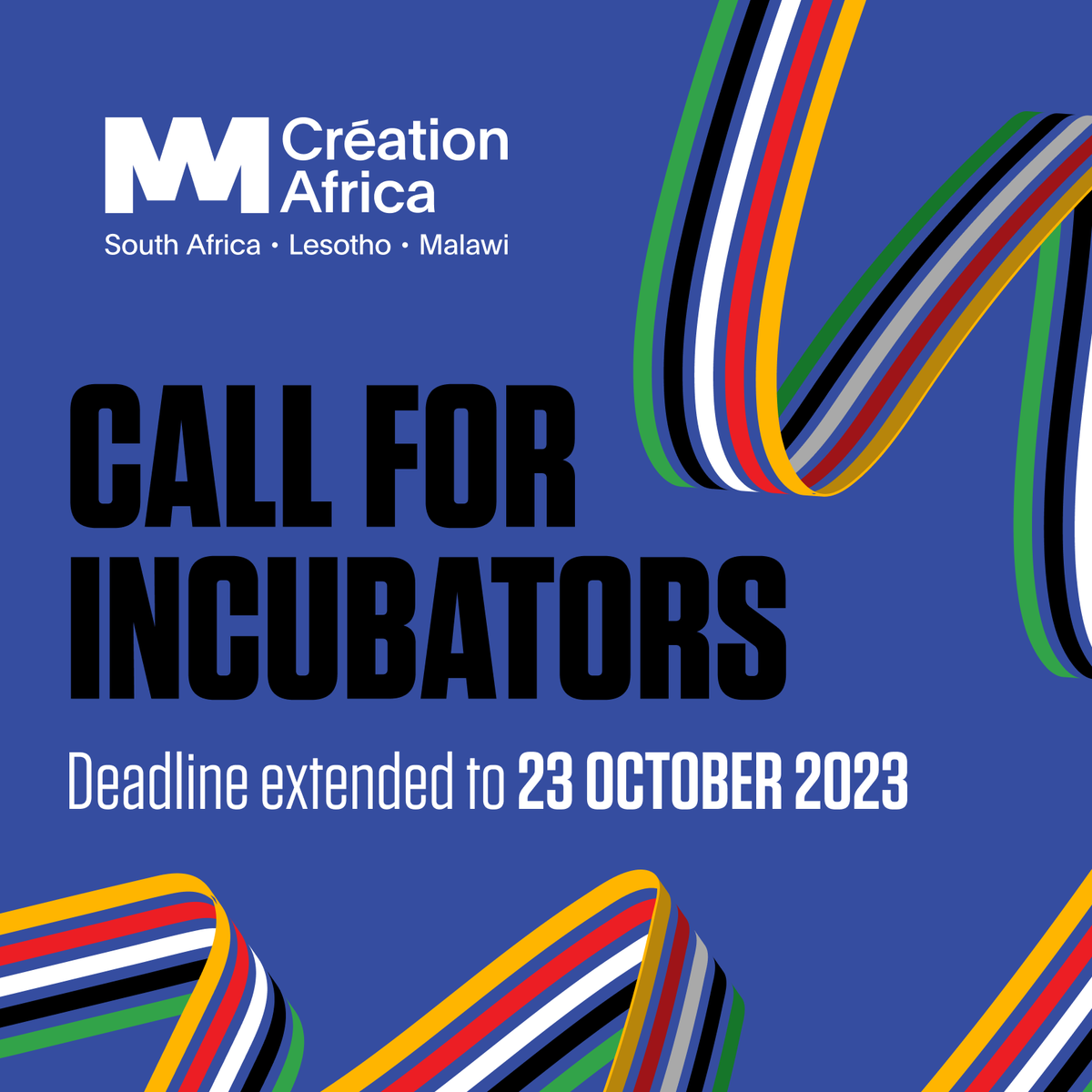 Deadline extended!

@FrenchEmbassyZA and @IF_SouthAfrica have given you a bit more time to finalise your proposal for the Creation Africa: South Africa, Lesotho and Malawi initiative.

Find out more at bit.ly/3EXCaPf
⁣
#CCIs #CulturalEntrepreneurship #ArtsFunding⁣