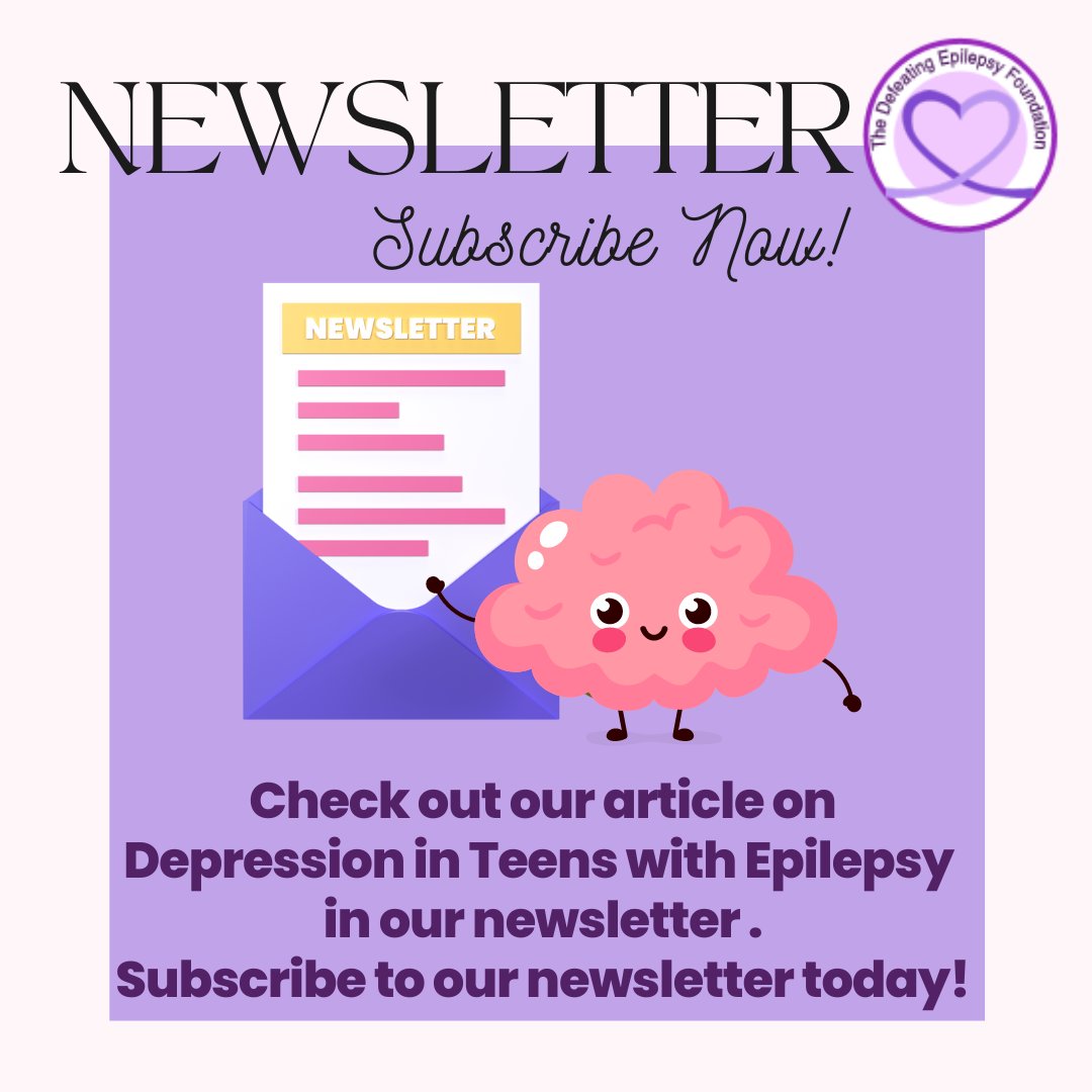 Check out our article on Depression in Teens with Epilepsy! Subscribe to our bi-weekly newsletter today! defeatingepilepsy.org/epilepsy-newsl… #epilepsy #seizures #defeatepilepsy #newsletter