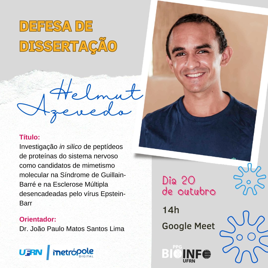 Mais um de nossos alunos chegou à etapa final de seu mestrado e vai defender sua dissertação.
Que tal participar dessa apresentação?
Acesse o link meet.google.com/gma-wmot-fkv nesta sexta, dia 20/10, às 14h.