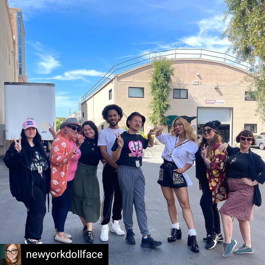 Repost from #mpc705 #costumer Alison UhlFelder -- I mean…could we BE any cuter?? #motionpicturecostumers #cdglocal892 holding it down at CBS Radford, as we get into our last week of prep #KPOPS!...❤️✌🏼#costumeteam #behindtheseams #behindthescenes