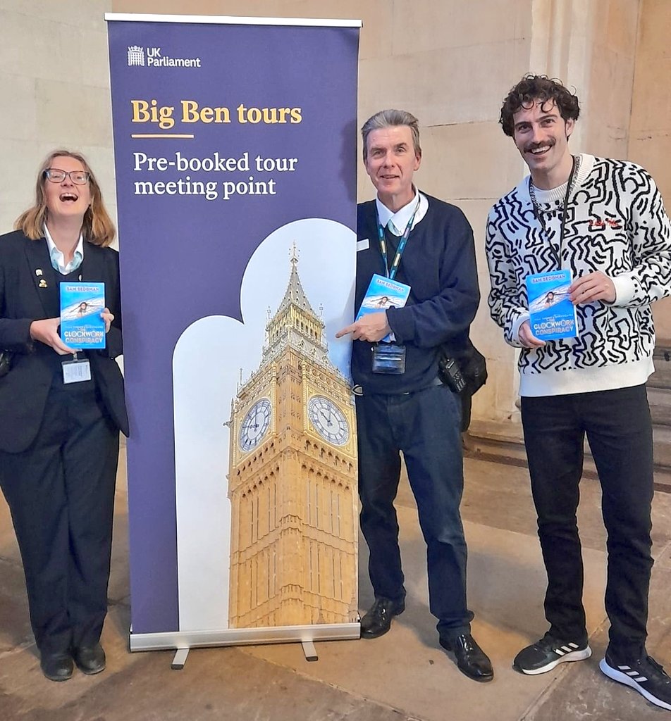 What a thrilling time our library assistant had climbing the Elizabeth Tower for an amazing book launch #BigBenTours @KidsBloomsbury & @SamSedgwickk thank you for the opportunity (& chocolate), we'll now fight over reading the proof! #TheClockworkConspiracy