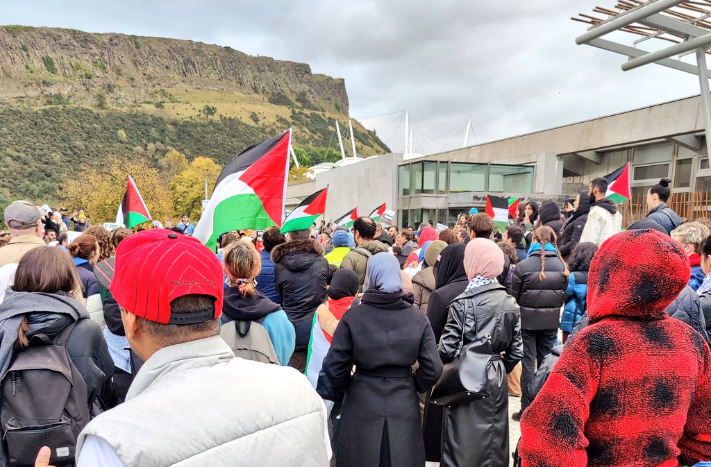 Protest at Holyrood this afternoon.