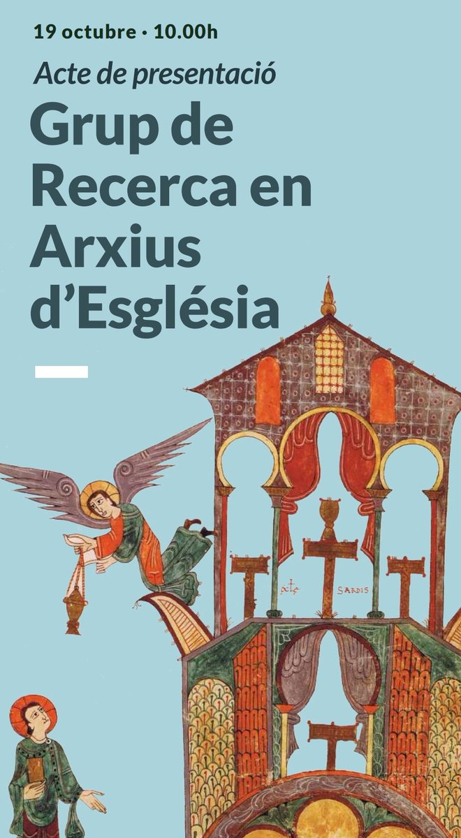 ACUBmbc's tweet photo. Demà dijous 19, a les 10:00 h, inaugurem el Grup de Recerca en Arxius d'Església (GRAE) del Secretari d'Arxivers Eclesiàstics de Catalunya i la @Fac_AntoniGaudi. Nosaltres hi serem ☝️🤓 https://t.co/DqPmVPVOQL