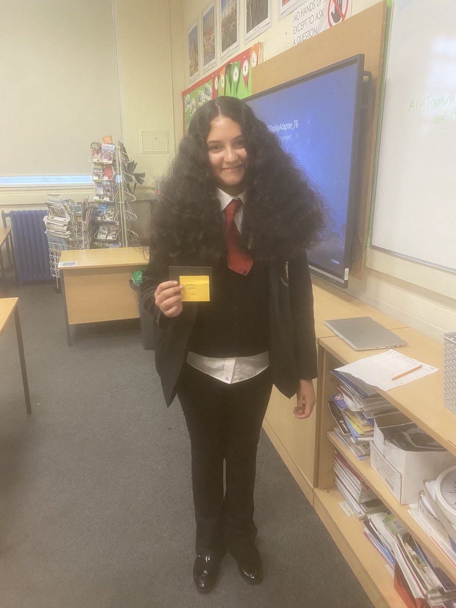 LoxtonSca's tweet photo. Well done Mischa for winning the Travel and Tourism competition of planning an itinerary for a tourist coming to Birmingham- celebrating #WorldTourismDay @ShirelandCA https://t.co/g5mpht44cb