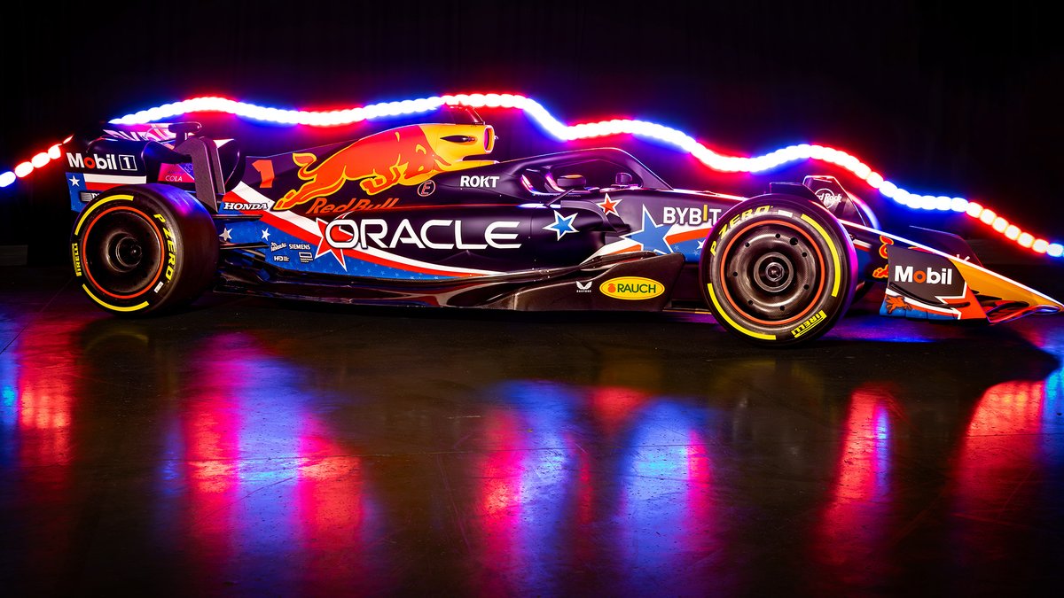 redbullracing's tweet photo. Texas style ⭐️ How the RB19 will look in Austin 📸 #F1 https://t.co/IvMtzwo5kv