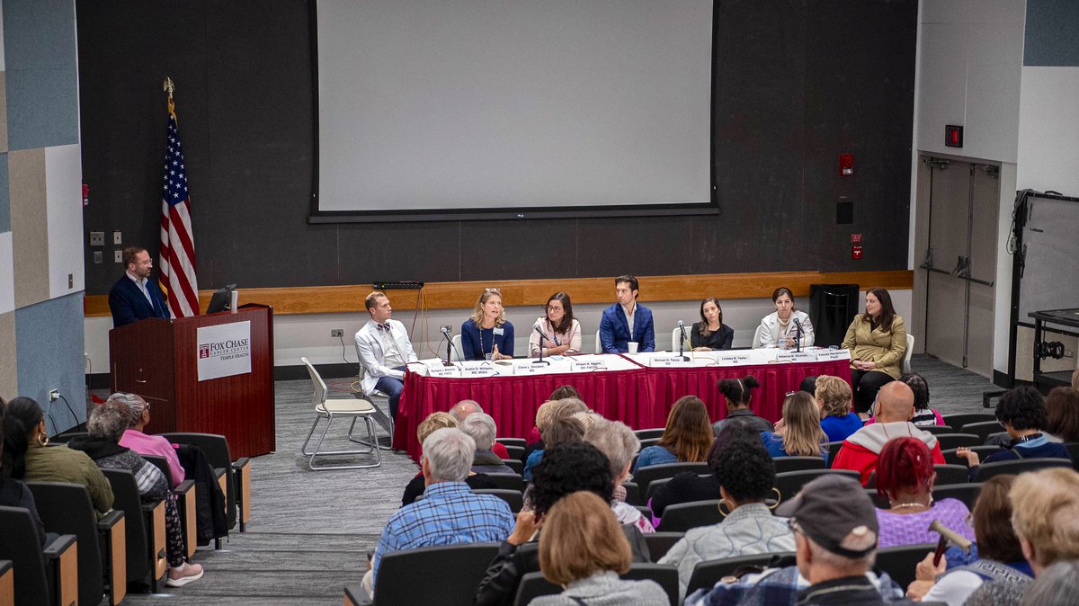 Full house ‼️last night for our annual Together Facing #breastcancer event in which our patients had an opportunity to hear from some of our faculty and community partners. Excellent Q&A with discussion, support and sharing! @FoxChaseCancer