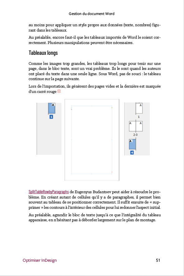 Un problème avec les tableaux longs à l'importation dans #InDesign ou lors de la mise en page. "Optimiser InDesign pour les documents longs. Avec les scripts et le GREP" (indigrep.com) vous donne la solution