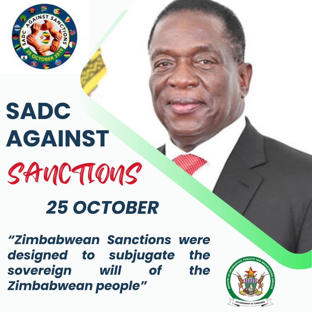 We say No to Sanctions against Zimbabwe 
Sanctions are an economic war let’s raise and fight against them 

#Zimbabwe
#Notosanctions
#FreeZimbabwe 
How can you sanction us for taking our land back ? 
#economicwar