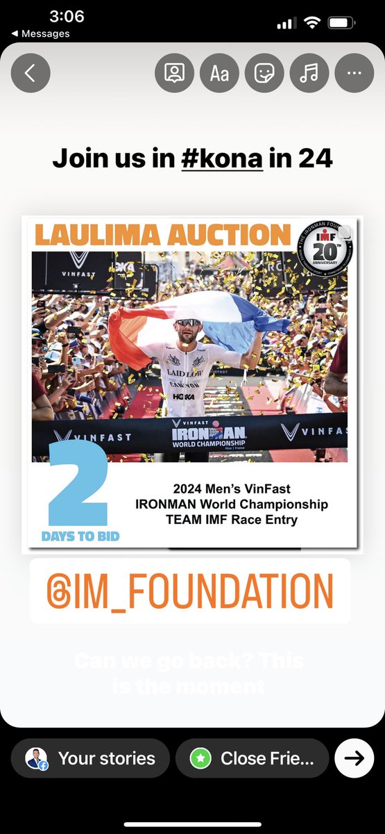 Serving others is a great gift   Suffering in the #ironman World championship is a great gift. Join the #laulima Auction #tri #run #runner #ironmanfoundation @IRONMANtri