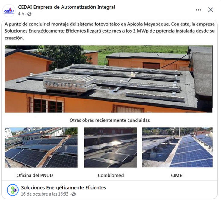 Ramses_Montes78's tweet photo. Muchos poquitos son aportes necesarios a nuestra transición energética 🌞⚡️💪
@CEDAICUBA @3xeProyecto @gnufre https://t.co/1nbe3AUcQm